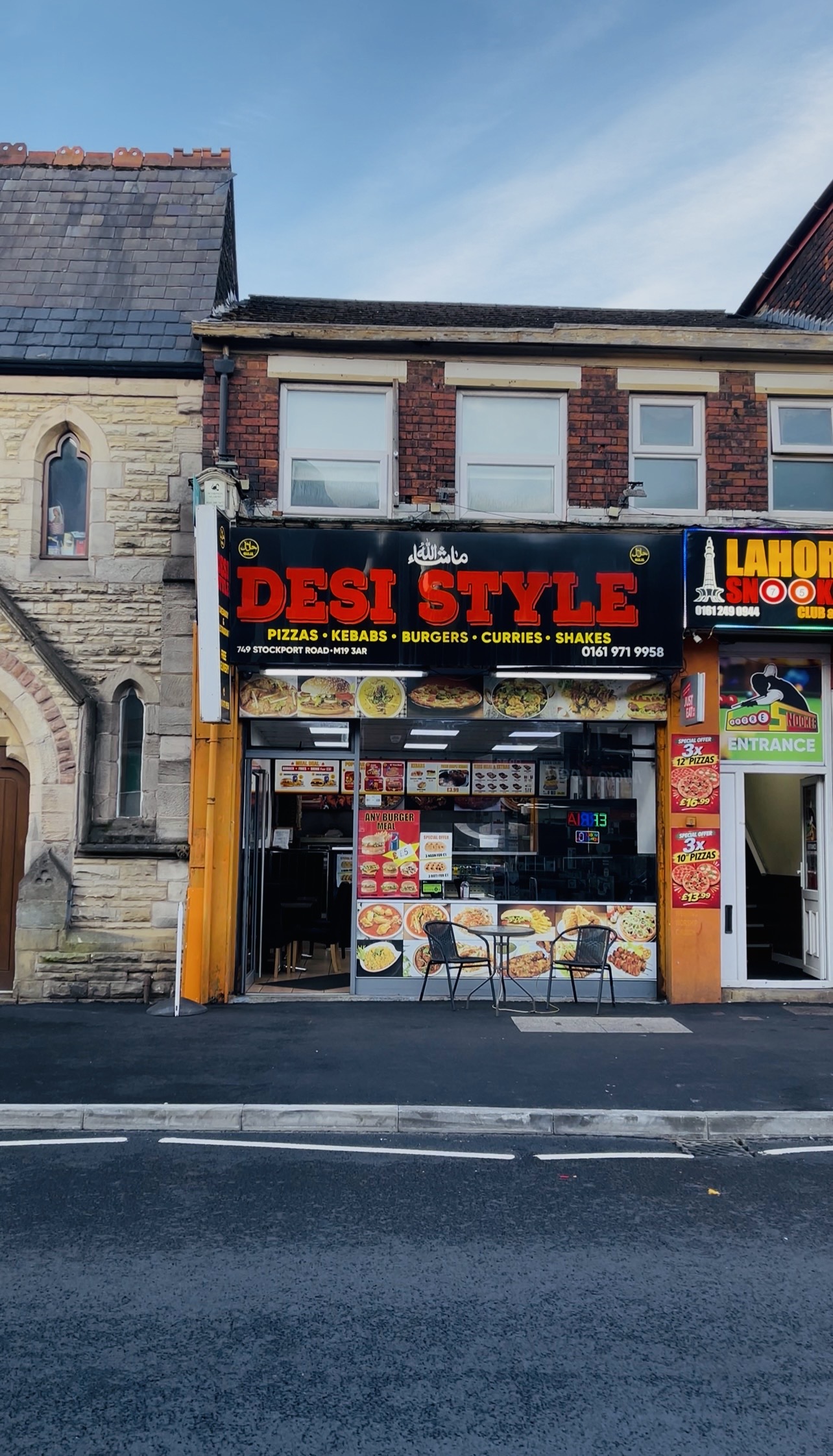Desi Style Takeaway and Restaurant, 749 Stockport Rd, Levenshulme.